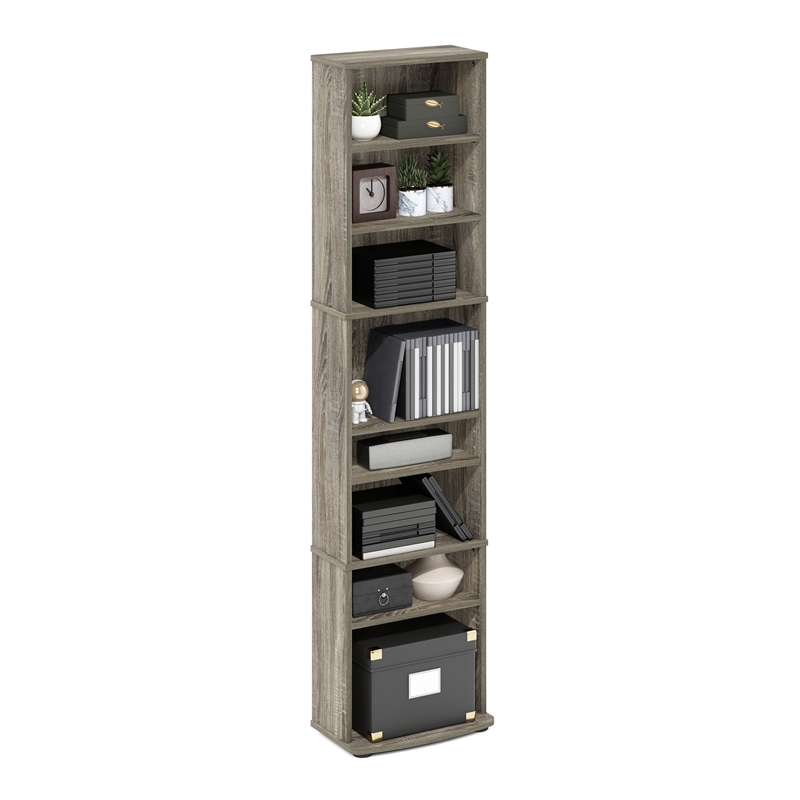 Pemberly Row Space Saving Multimedia Storage Tower in French Oak