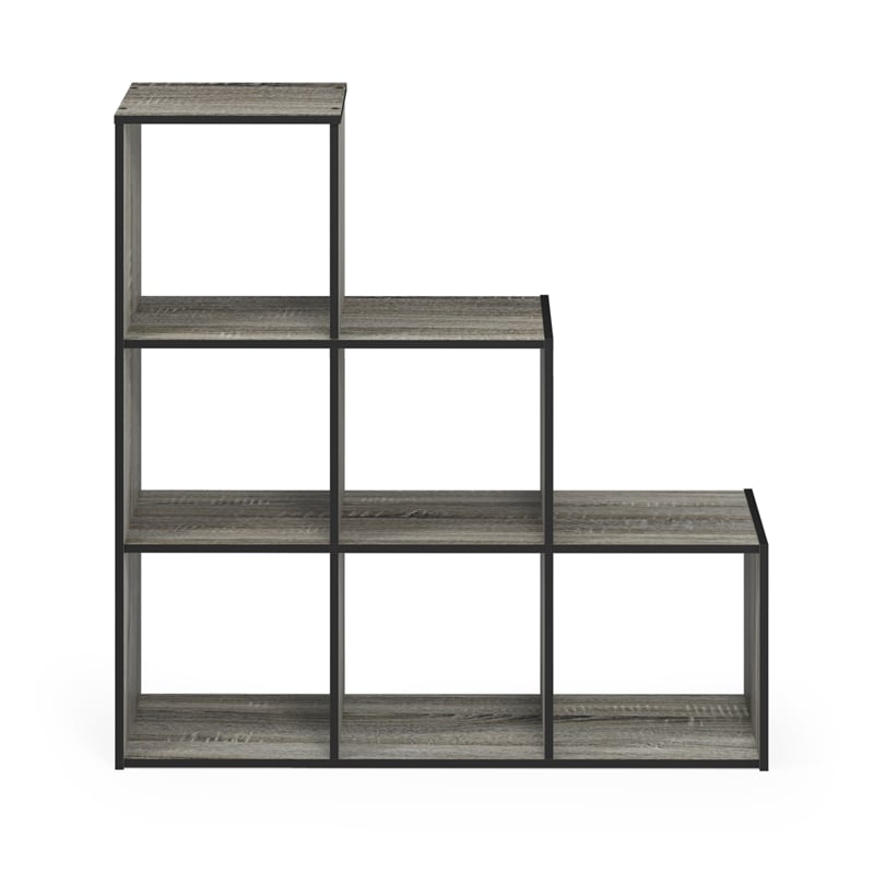 Pemberly Row Cubic Storage Cabinet in 3-2-1 in French Oak/Black