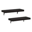 Pemberly Row 22-Inch Wall Mounted Floating Display Shelves in Tobacco Set of 2