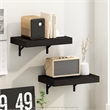 Pemberly Row 15-Inch Wall Mounted Floating Display Shelves in Tobacco Set of 2