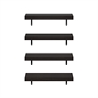 Pemberly Row 22-Inch Wall Mounted Floating Display Shelves in Tobacco Set of 4
