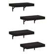 Pemberly Row 15-Inch Wall Mounted Floating Display Shelves in Tobacco Set of 4