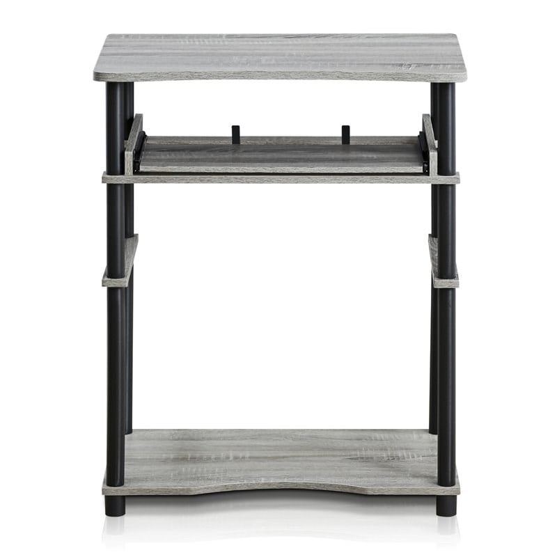 Pemberly Row Wood Laptop/Notebook/Computer Desk in French Oak Gray/Black