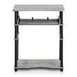 Pemberly Row Wood Laptop/Notebook/Computer Desk in French Oak Gray/Black