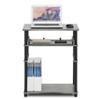 Pemberly Row Wood Laptop/Notebook/Computer Desk in French Oak Gray/Black