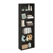 Pemberly Row Free Standing 6-Tier Open Storage Bookcase in Espresso