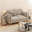 Pemberly Row 2-Tier End Table with Sturdy Metal Legs in Marble White Set of 2