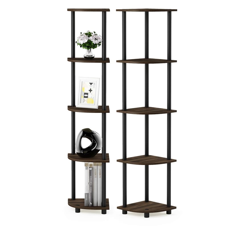 Pemberly Row 5-Tier Corner Display Rack Multipurpose Shelving (Set of 2)