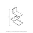 Pemberly Row Engineered Wood 3-Tier Wall Floating Corner Shelf in Espresso