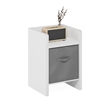 Pemberly Row End Table in Side Table with Storage Bins in White