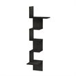 Pemberly Row Engineered Wood 5-Tier Wall Floating Corner Shelf in Espresso