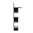 Pemberly Row Engineered Wood 5-Tier Wall Floating Corner Shelf in Oak Gray