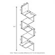 Pemberly Row Engineered Wood 5-Tier Wall Floating Corner Shelf in Oak Gray