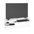 Pemberly Row Modern TV Stand for TV up to 78-inch Solid White