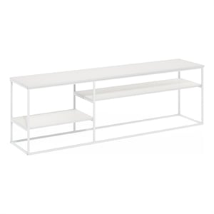 Pemberly Row Modern TV Stand for TV up to 78-inch Solid White