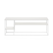 Pemberly Row Modern TV Stand for TV up to 65-inch Solid White