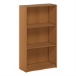 Pemberly Row Contemporary 3-Tier Bookcase Storage Shelves in Natural Oak