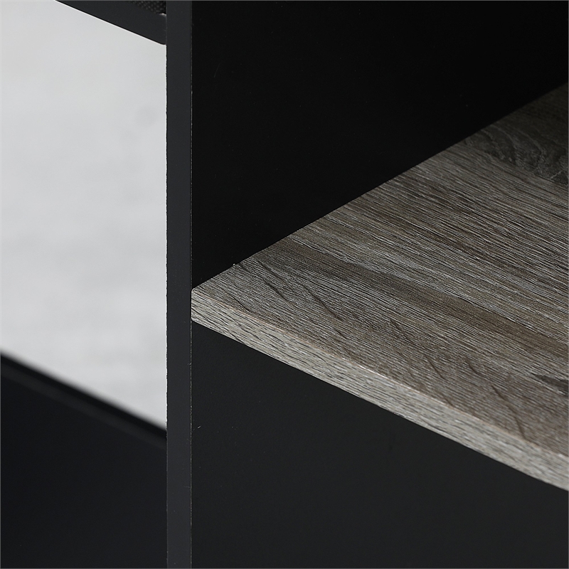 Pemberly Row Wood Laptop/Notebook/Computer Desk in Oak Gray/Black