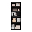 Pemberly Row Contemporary 5-Tier Shelf Bookcase in Blackwood