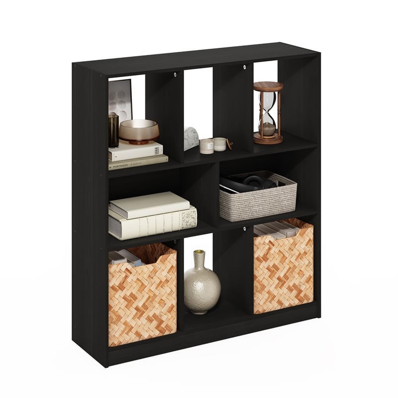 Pemberly Row 8-Cube Horizontal Storage Bookcase/Bookshelf Espresso