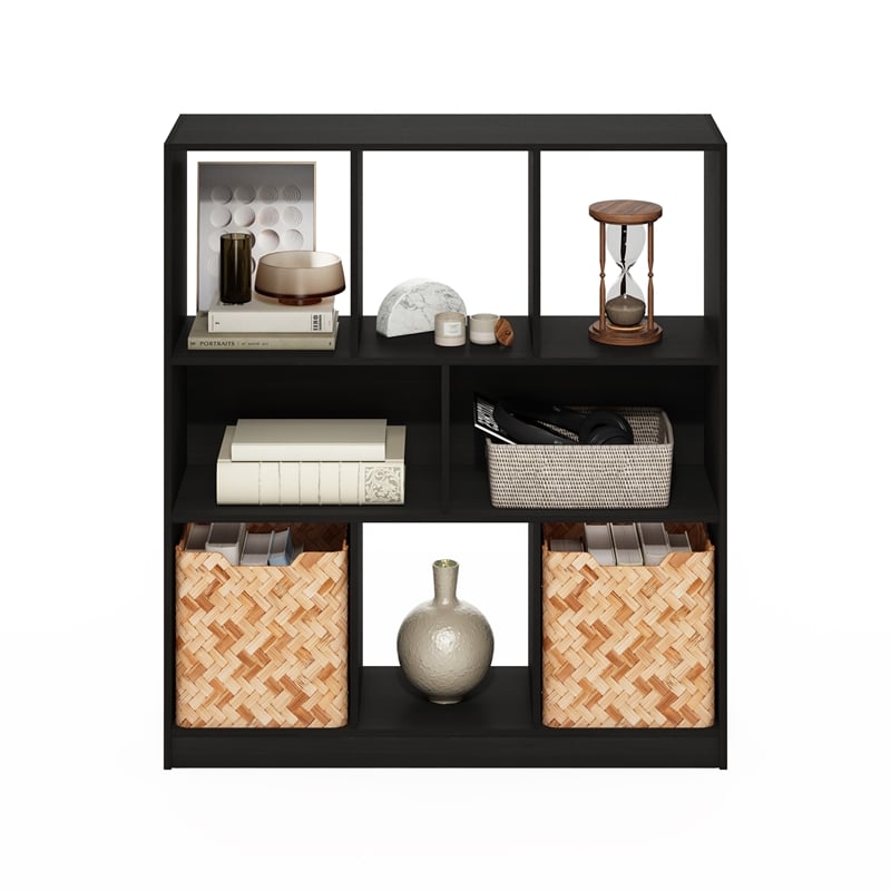 Pemberly Row 8-Cube Horizontal Storage Bookcase/Bookshelf Espresso