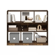 Pemberly Row 8-Cube 3-Tier Bookshelf Organizer 47 Width in Amber Pine