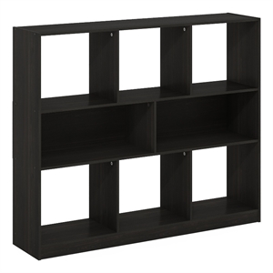 Pemberly Row 8-Cube 3-Tier Bookshelf Organizer 47 Width in Espresso