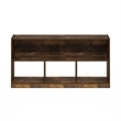 Pemberly Row 5-Cube 2-Tier Bookshelf Organizer 47 Width in Amber Pine