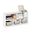 Pemberly Row 5-Cube 2-Tier Bookshelf Organizer 47 Width in White