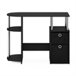 Pemberly Row Computer/Study Desk with Bin Drawers and Stainless Steel Tubes