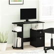 Pemberly Row Computer/Study Desk with Bin Drawers and Stainless Steel Tubes