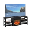 Pemberly Row Contemporary 70-inch TV Stand with Fireplace in Americano