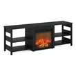 Pemberly Row Contemporary 70-inch TV Stand with Fireplace in Americano