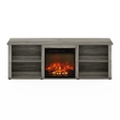 Pemberly Row 70-inch TV Stand with Fireplace in French Oak Gray