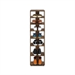 Pemberly Row 8-Tier Vertical Free Standing Shoe Tower in Shoe Rack Amber Pine