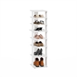 Pemberly Row 8-Tier Vertical Free Standing Shoe Tower in Shoe Rack for White