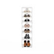 Pemberly Row 8-Tier Vertical Free Standing Shoe Tower in Shoe Rack for White