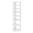 Pemberly Row 8-Tier Vertical Free Standing Shoe Tower in Shoe Rack for White
