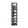 Pemberly Row 9-Tier Vertical Free Standing Shoe Tower in Shoe Rack Espresso