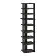 Pemberly Row 9-Tier Vertical Free Standing Shoe Tower in Shoe Rack Espresso