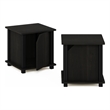Pemberly Row End Table with Storage Set of 2 in Espresso/Black