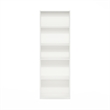 Pemberly Row 5-Tier Bookcase in Bookshelf with Adjustable Shelves in White