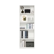 Pemberly Row 5-Tier Bookcase in Bookshelf with Adjustable Shelves in White
