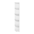 Pemberly Row 5-Tier Corner Shelf Bookcase in Bookshelf in White