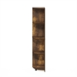 Pemberly Row 4-Tier Corner Shelf Bookcase in Bookshelf in Amber Pine