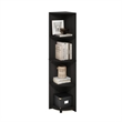 Pemberly Row 4-Tier Corner Shelf Bookcase in Bookshelf in Espresso