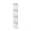 Pemberly Row 4-Tier Corner Shelf Bookcase in Bookshelf in White