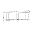 Pemberly Row Turn-N-Tube No Tools Modern Rectangle Side Table in Beige