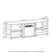 Pemberly Row Classic 70-inch TV Stand with Fireplace in Flagstaff Oak