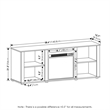 Pemberly Row 60-inch TV Stand with Fireplace in French Oak Gray
